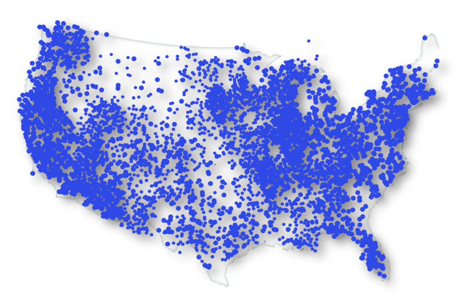 FlexTG USA Service Area Map
